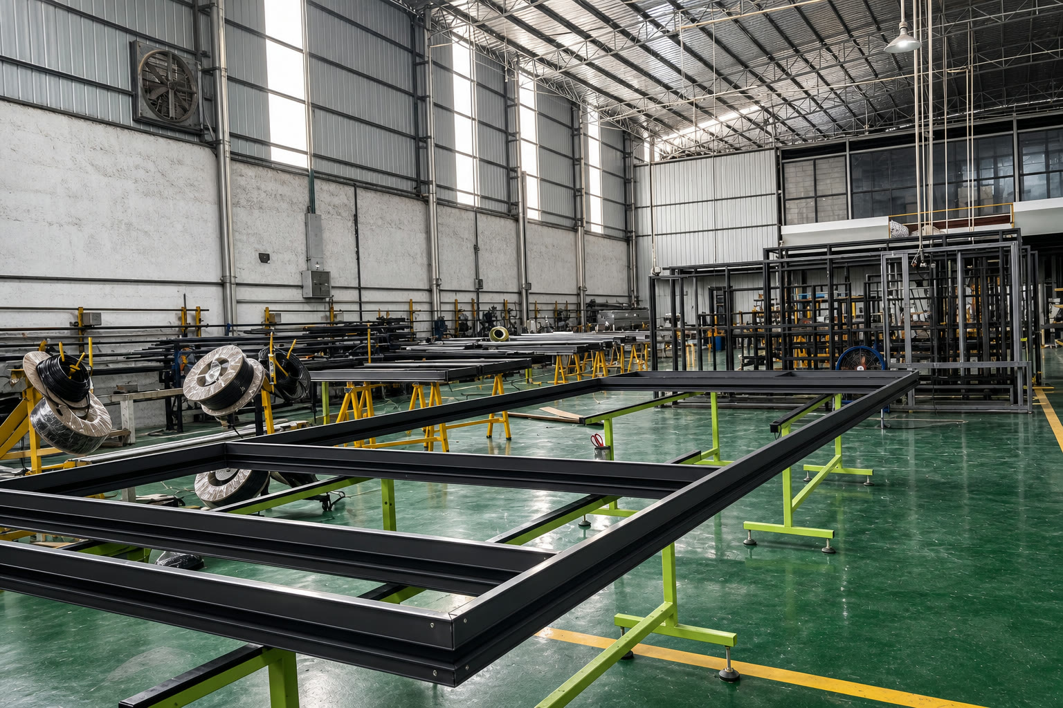 YULUX Foshan factory production workshop scene 3 - Precision aluminum profile processing and quality inspection
