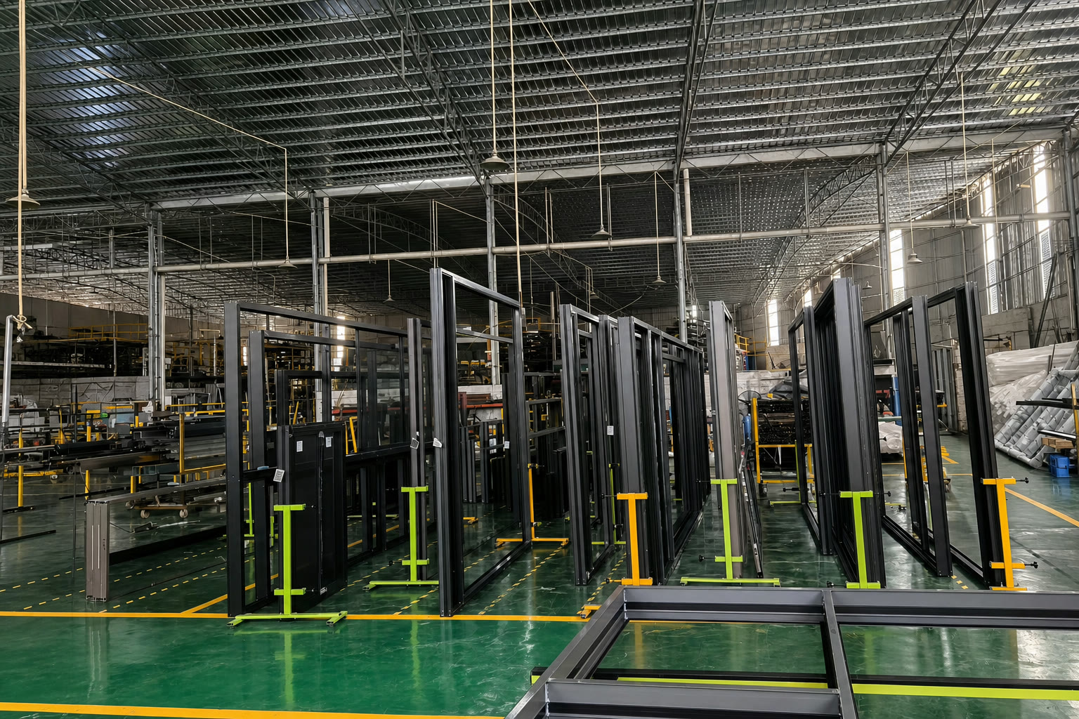 YULUX Foshan factory production workshop scene 4 - Precision aluminum profile processing and quality inspection