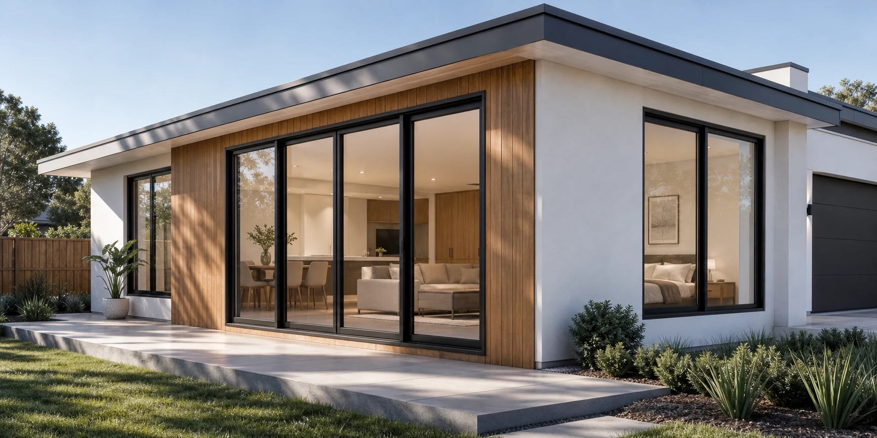New Zealand home project with custom aluminium windows and doors