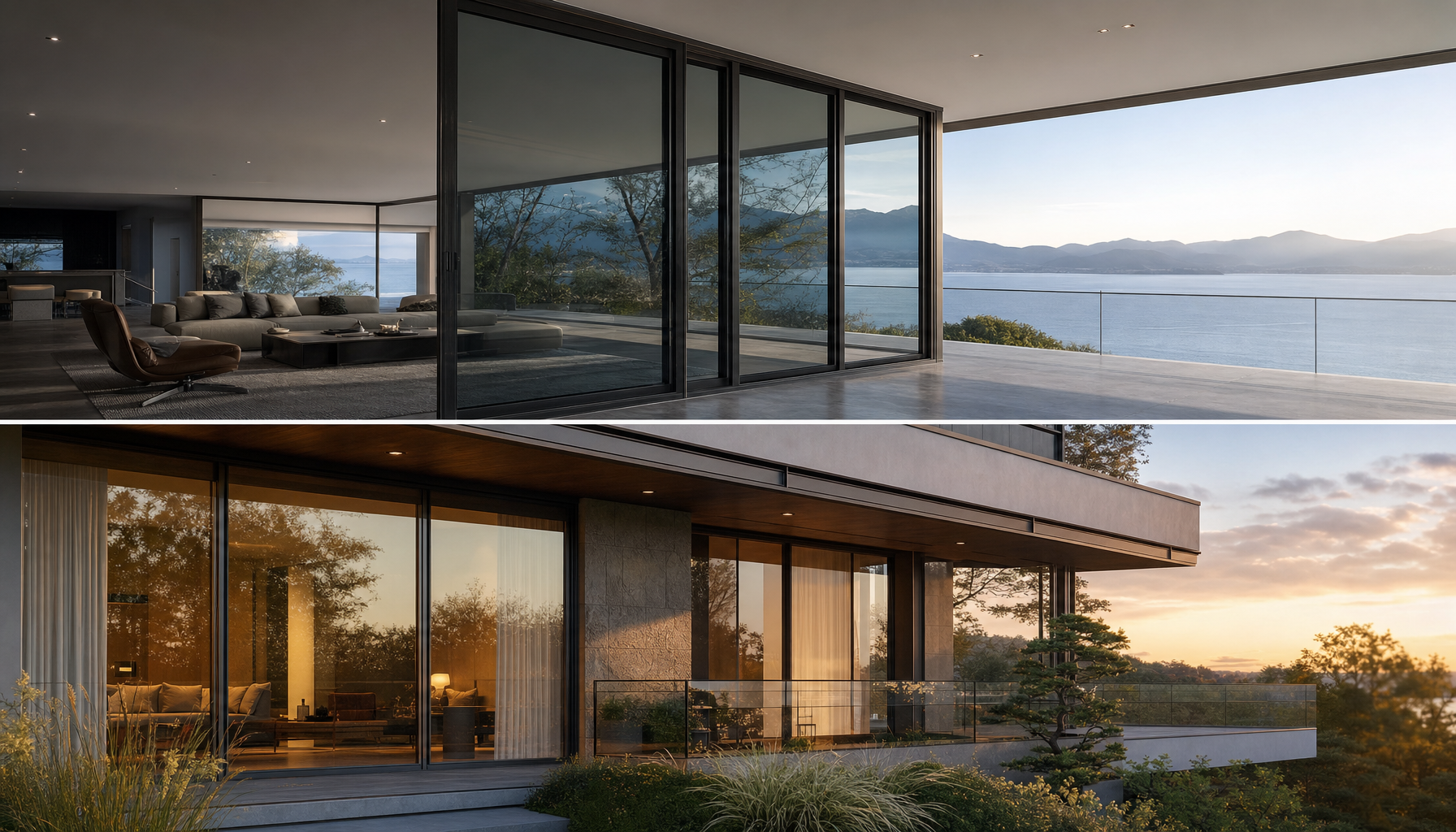 Luxury aluminum windows and doors for a modern villa project 3