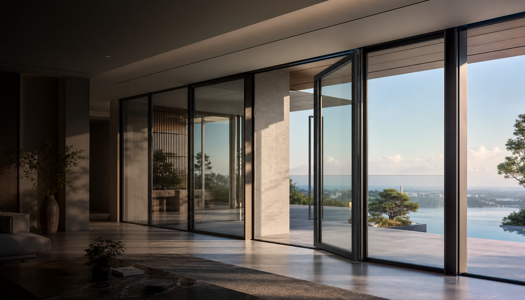 Luxury aluminum windows and doors for a modern villa project 4
