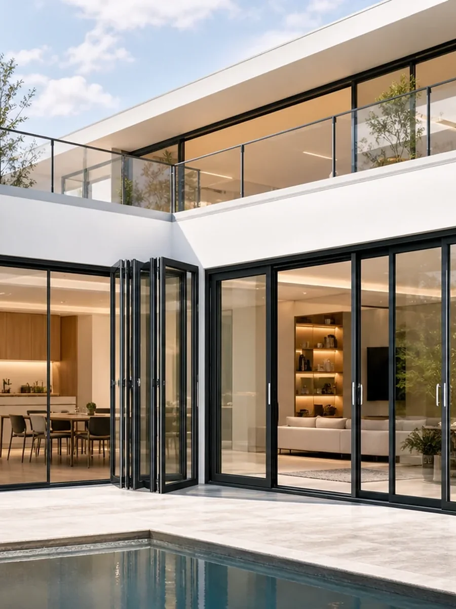 Luxury aluminum windows and doors for a modern villa project 1