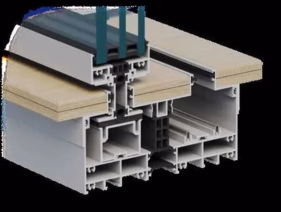 Aluminium profile detail for system review