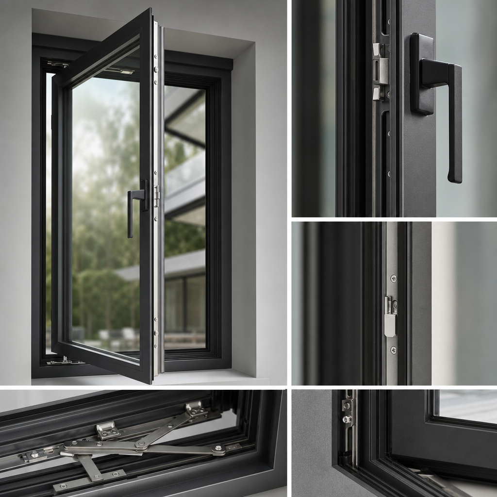 Casement Windows Handle and multi-point locking