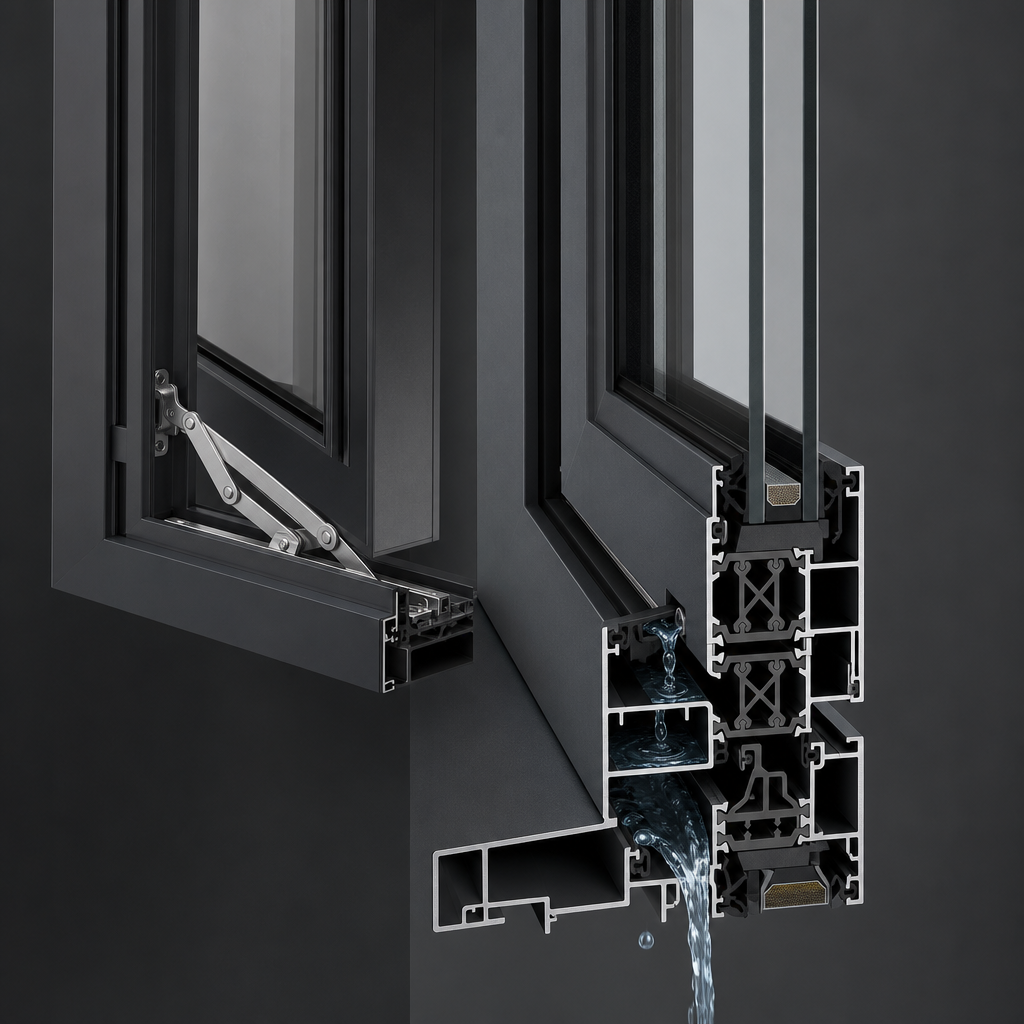 Casement Windows Compression sealing path