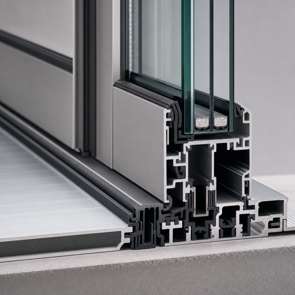 Lift & Slide Doors Low threshold drainage