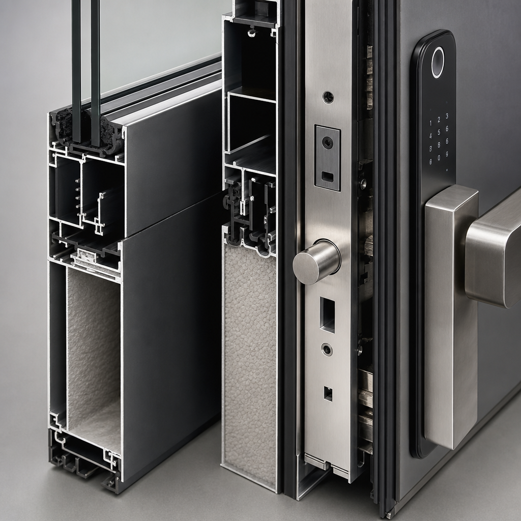Pivot Entry Doors Concealed smart lock