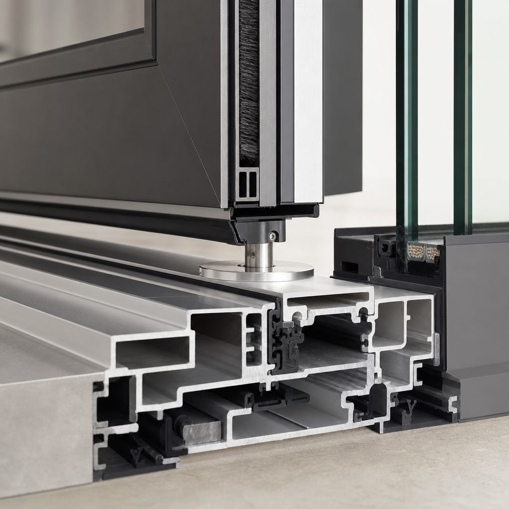 Pivot Entry Doors Weatherproof threshold