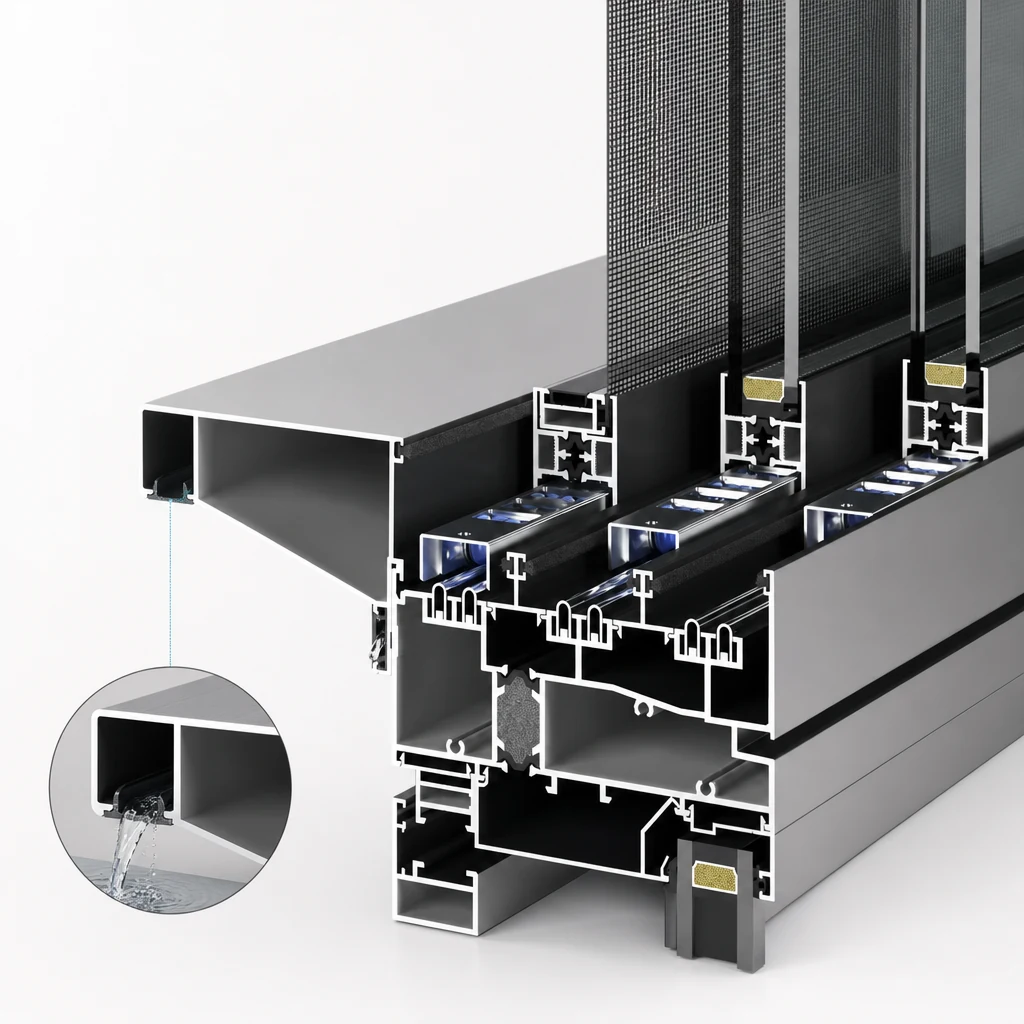 Sliding Windows Drainage detail