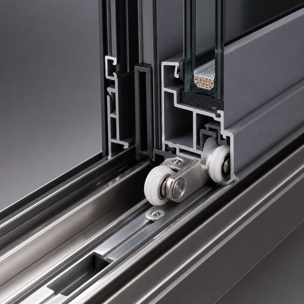 Sliding Windows Stainless track and roller carriage