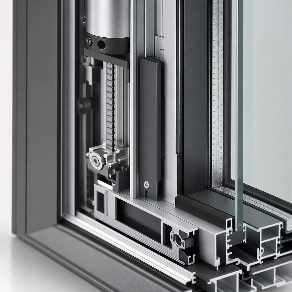 Smart Window Systems Concealed lifting motor