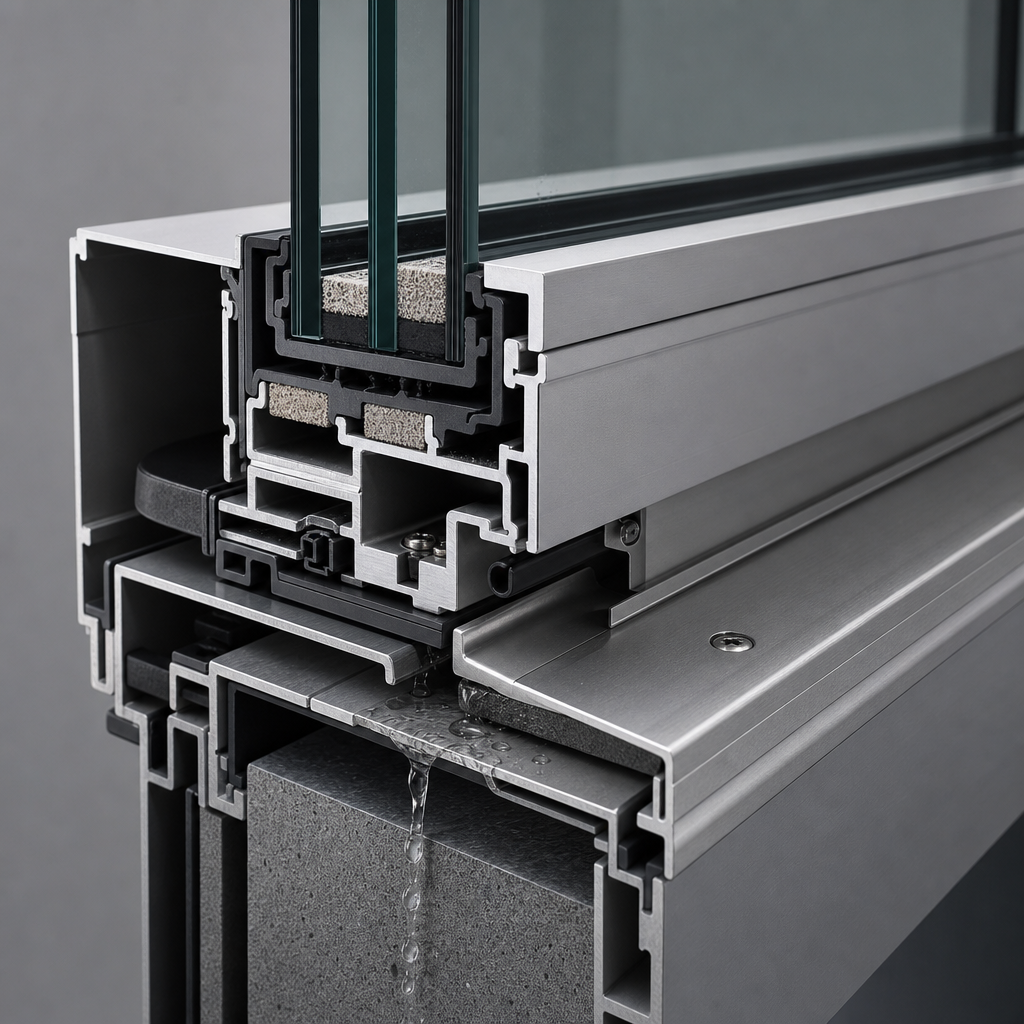 Window Walls Drainage and sill flashing
