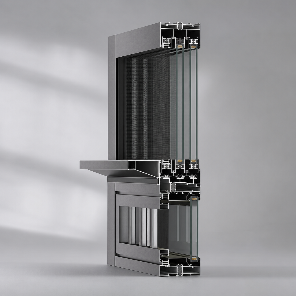 Sliding Windows structure and material photo