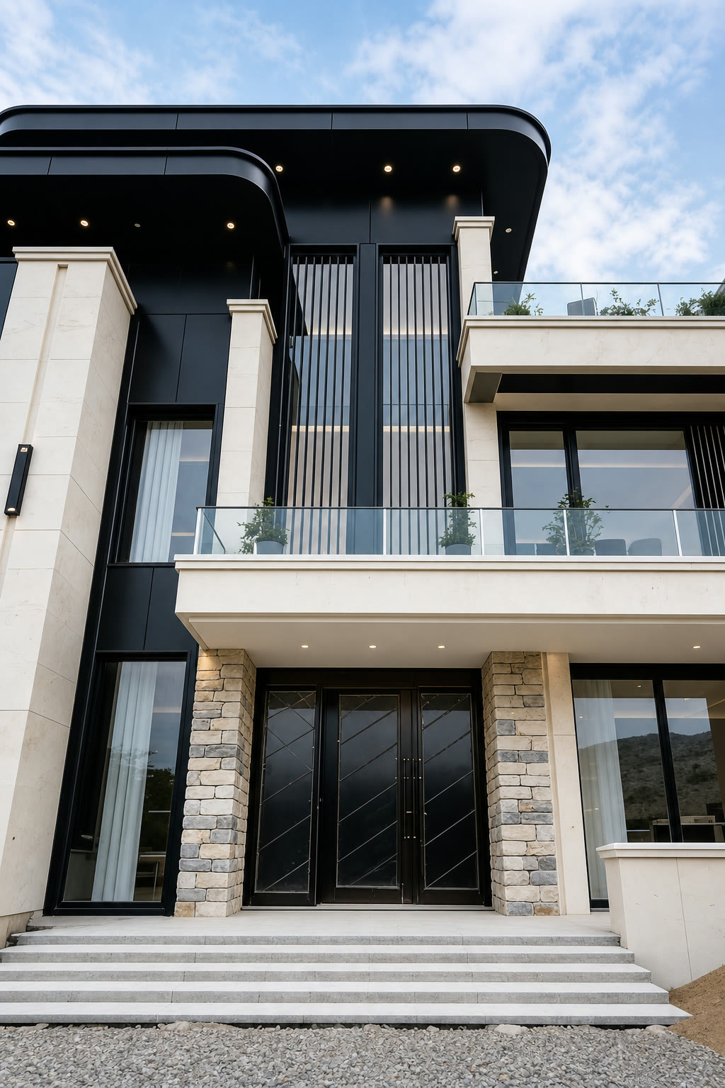 YULUX aluminum window & door project case: Modern Residence - Balcony Window Upgrade - A real residential balcony reference showing aluminum window enclosure with improved daylight, cleaner facade lines and practical daily ventilation. (Real Residential Case)