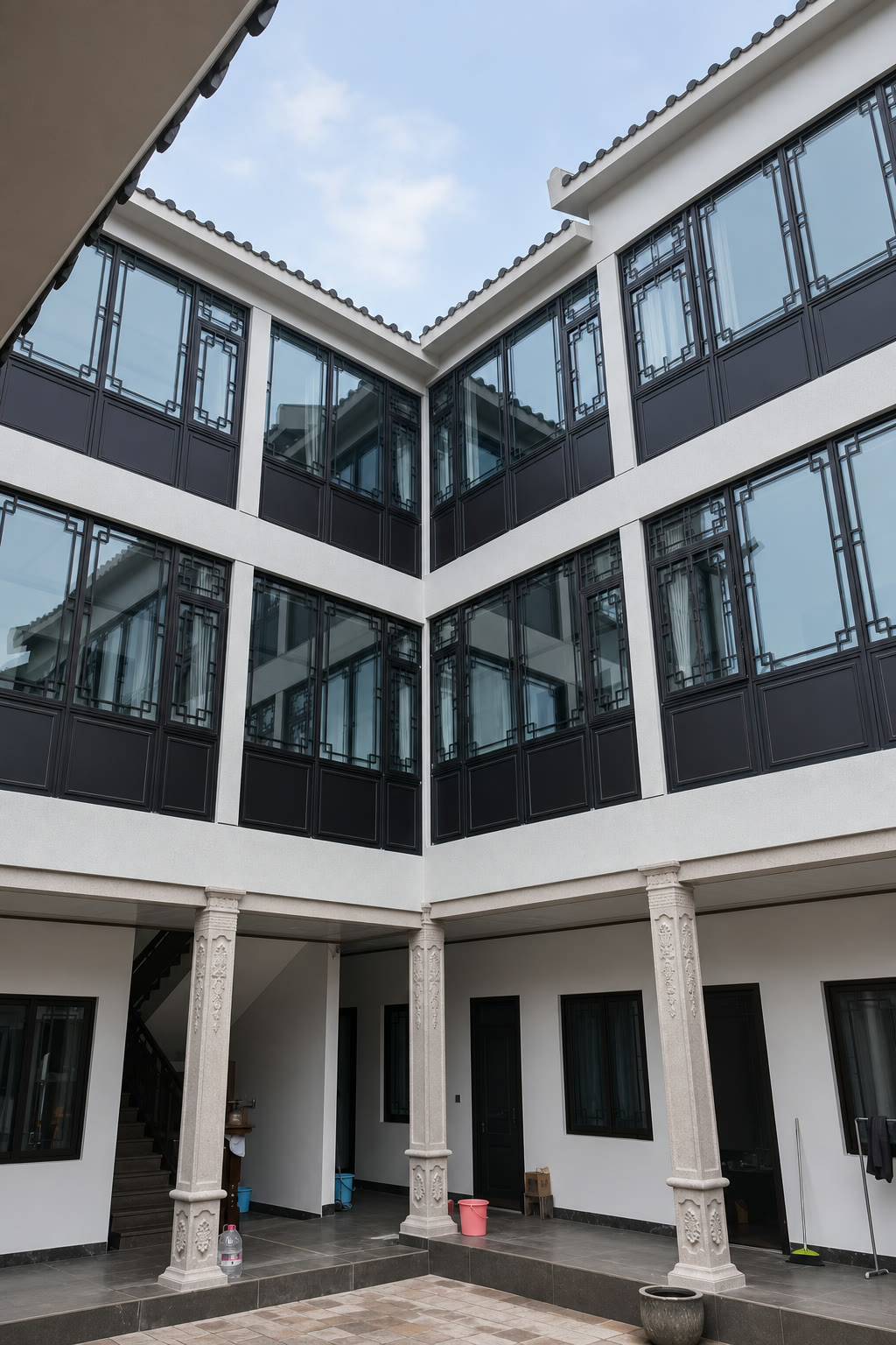 YULUX aluminum window & door project case: Villa Terrace - Door and Window Connection - A real terrace and living-space reference showing how aluminum doors and windows connect indoor comfort with outdoor use. (Real Villa Reference)